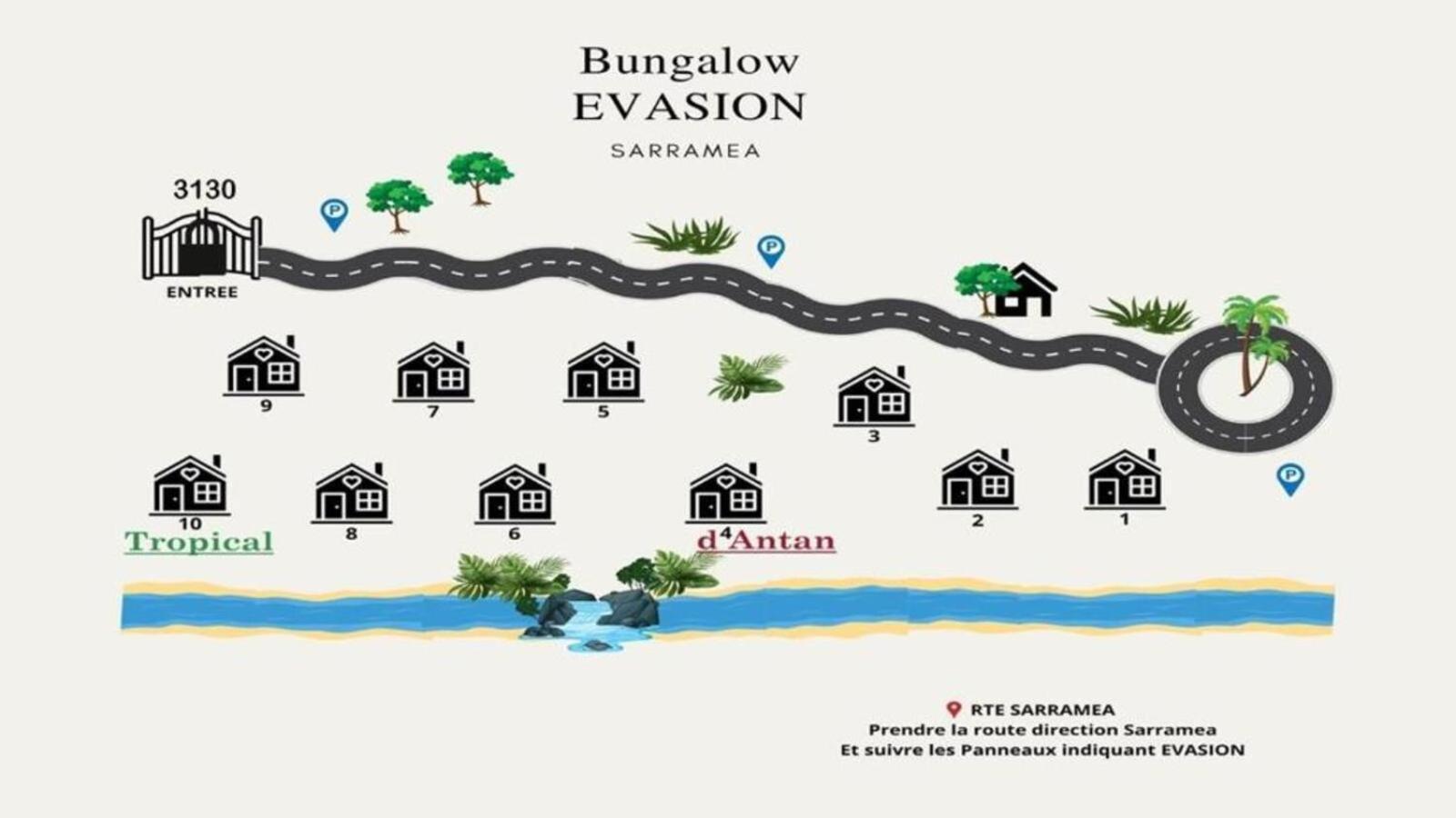 Evasion Bungalow D'Antan Spa Sarraméa 外观 照片